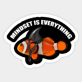 Mindset Motivational quote Cute Goldfish Shar Sticker